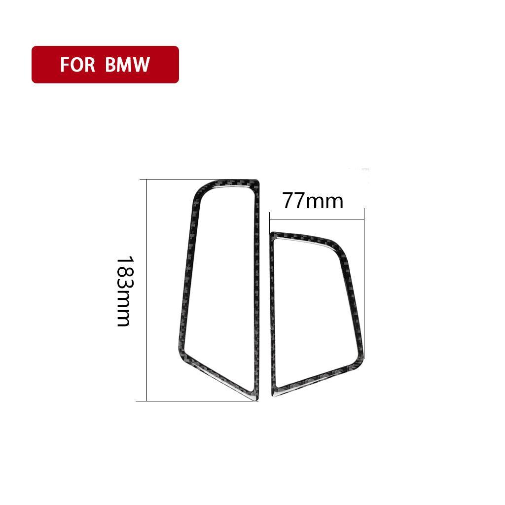 YDSSTORE Carbon Fiber Center Console Air Conditioning Vent Frame Cover Trim for BMW 5 Series F10 F11 F18 (520i. 528i. 530i. 535d. 535i. 550i) 2011-2017 (Carbon Fiber. 2PCS)-autoydsstore