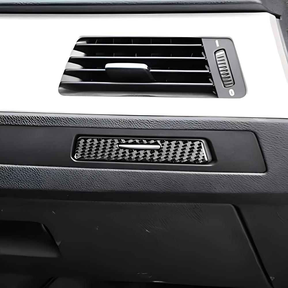 YDSSTORE  Real Premium Carbon Fiber Car Co-Pilot Cup Holder Panel Cover Decal Interior Trim Compatible with BMW 3 Series E90 E92 E93 318i 320i 325i 328i 330i 335i 2006-2012 Accessories Black-autoydsstore