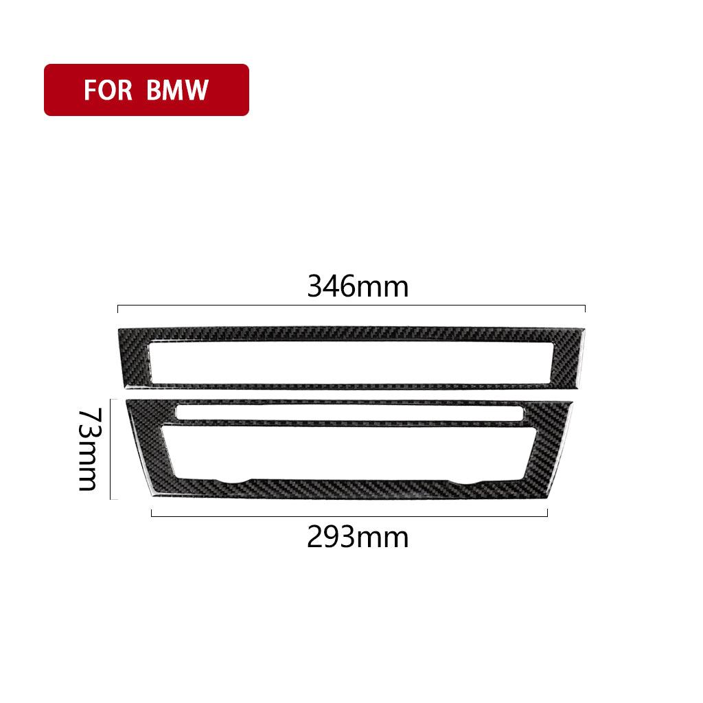 YDSSTORE Carbon Fiber Center Console Air Conditioner Panel Cover Trim for BMW 5 Series F10 F11 F18 520i 528i 530i 535d 535i 550i (2011-2017) – Black. 1PCS-autoydsstore