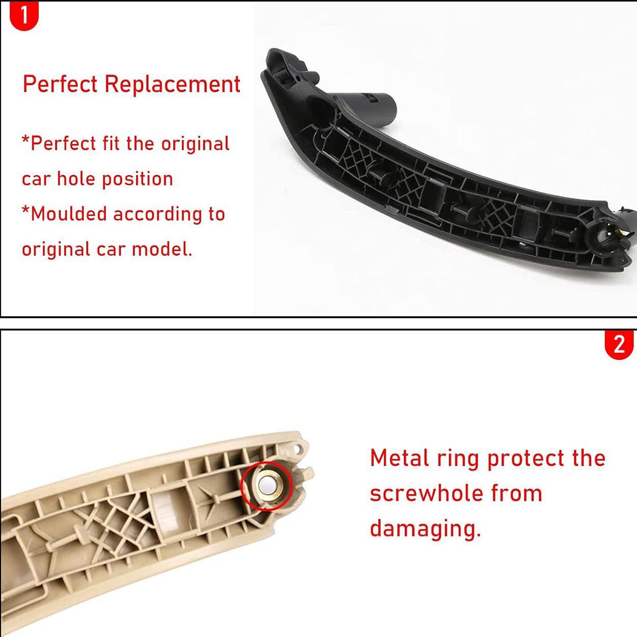 Door Armrest Cover Handle Kit Black Interior Driver Side Armrest Panel Inside Inner Handle Trim Replacement for BMW X3 X4 F25 F26 2011 2012 2013 2014 2015 2016 2017-autoydsstore