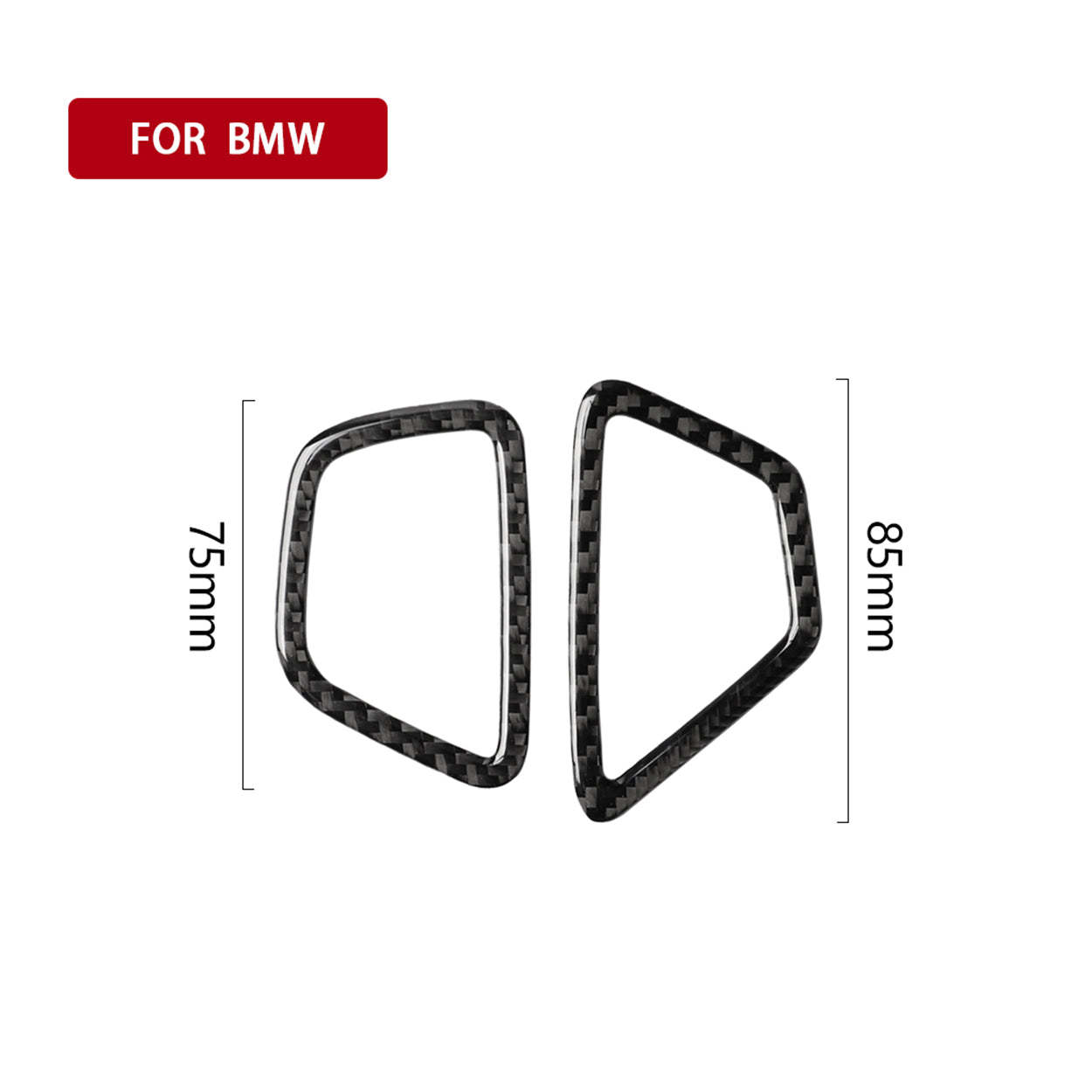 YDSSTORE  Real Carbon Fiber Dashboard Air Vent Defogger Frame Decal (2pcs) | Premium Carbon Fiber Interior Sticker for BMW 5 Series G30 G38 530i 540i (2017-2023)-autoydsstore