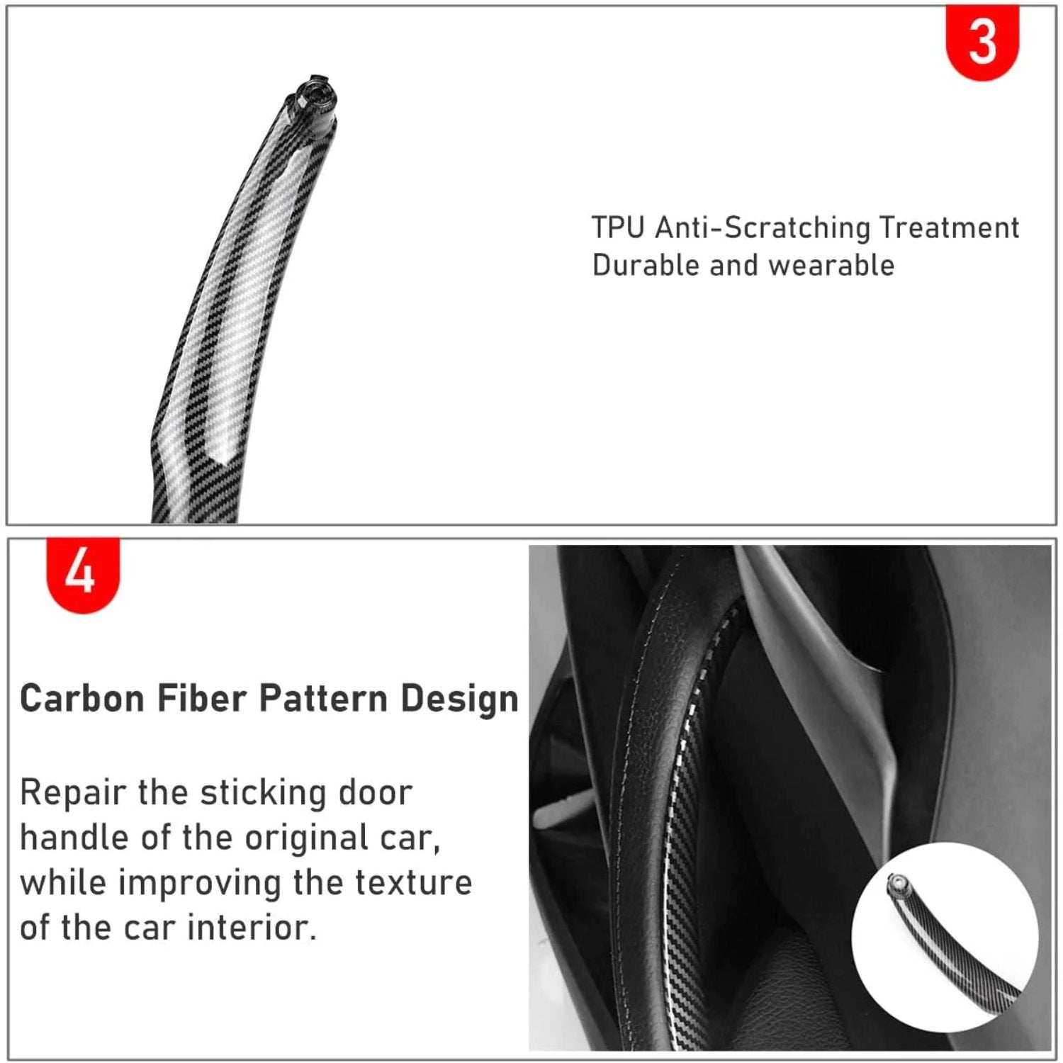 Upgraded For BMW X5 E70 & X6 E71 Car Door Handle | Carbon Fiber | YDSSTORE-autoydsstore