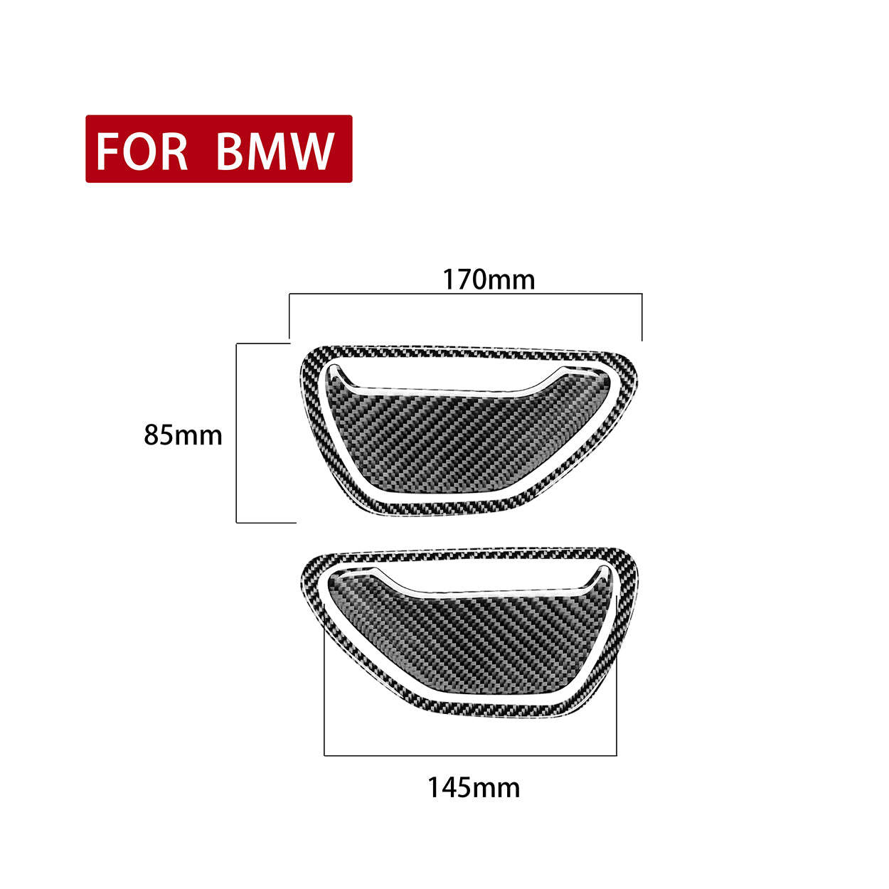 YDSSTORE  Real Carbon Fiber Car Door Side Ashtray Decoration Panel Decals (4pcs Set) | Premium Soft Carbon Fiber Interior Trim for BMW 5 Series G30 (2017-2023)-autoydsstore