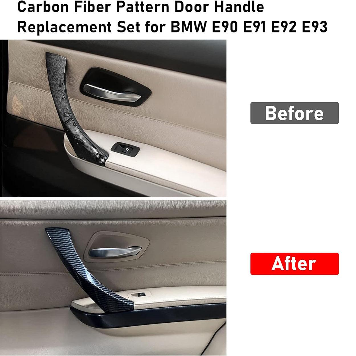 FOR BMW 3 Series E90/E91/E92/E93 2004-2011 Interior Door Handle Set – Left & Right Door Pull Handle Replacement for 318i. 320i. 323i. 325i. 328i. 330i. 335i-autoydsstore