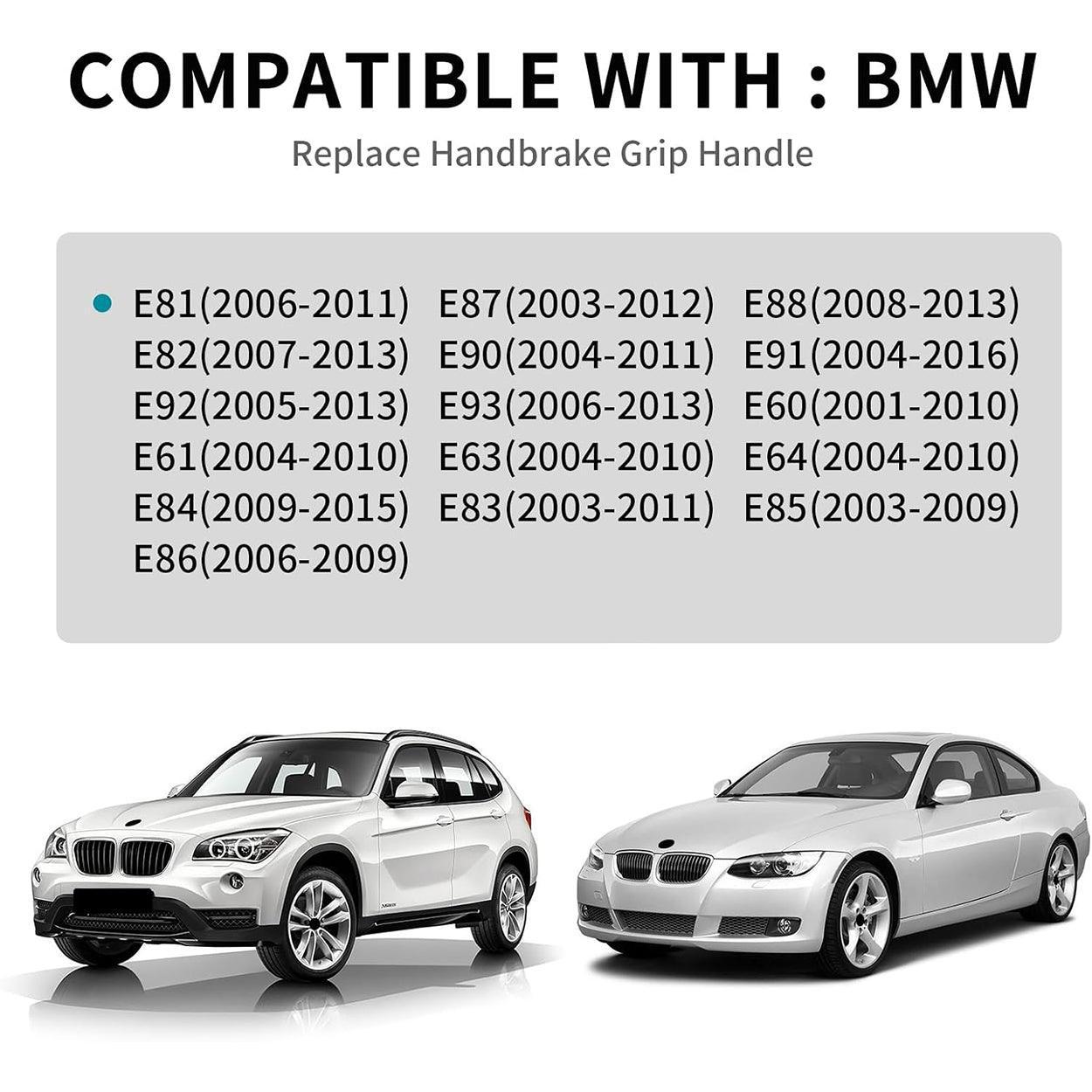 Carbon Fiber Pattern Handbrake Cover Grip Handle Lever for BMW 1 2 3 4 Series E90 E91 E92 Z4 E85 E86 E87 E81 E82 E87 E88 E60 E61 – Compatible Accessory (Not for F Series)-autoydsstore