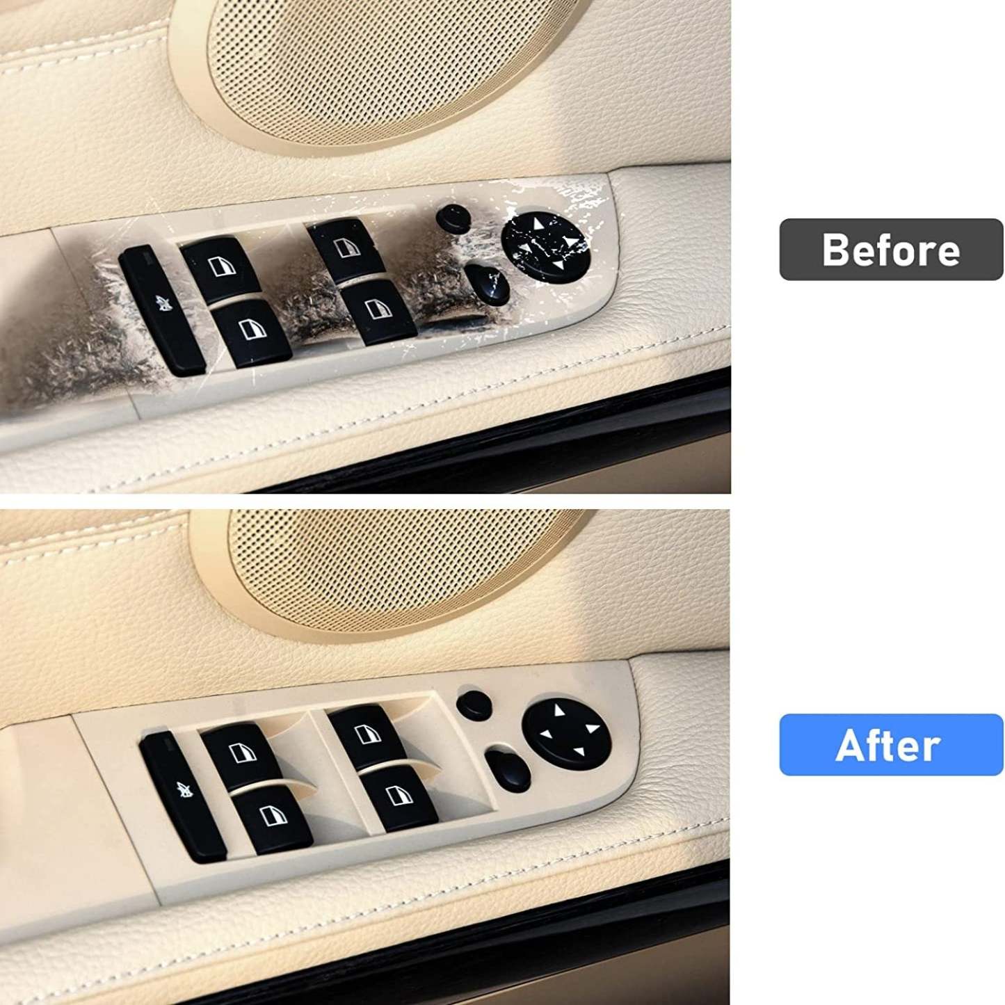 Modified For BMW 3 Series E90/E91 Window Switch Covers | Beige | YDSSTORE