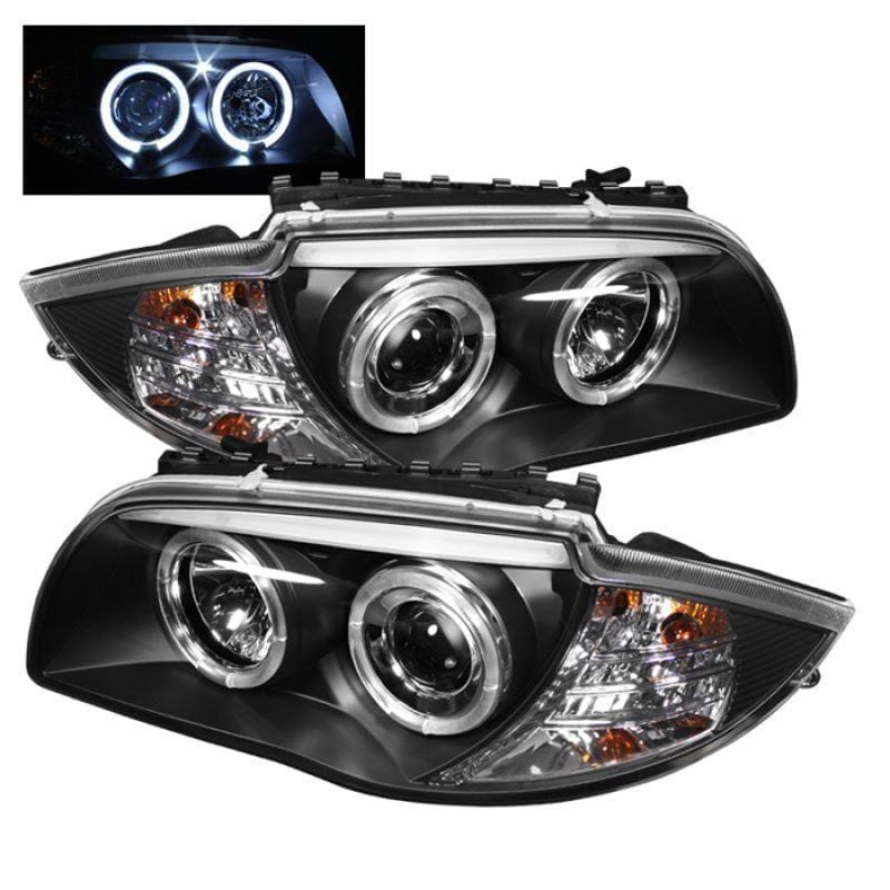  BMW E87 1-Series 08-11 Projector Headlights - Black