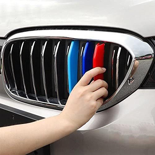 YDSSTORE M-Colored Tri Grille Insert Trim Strips for BMW 5 Series G30 & G31 (2017-2020) | Compatible with 9-Beam Front Grilles | Easy Clip-on Installation-autoydsstore