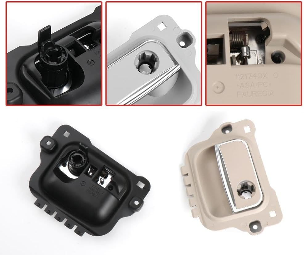 Car Glove Box Lid Handle Open/Lock Puller Glove Boxs Toolbox Pull Cover with Hole for Mercedes Benz W222 S-Class 2014-2020 (Black)