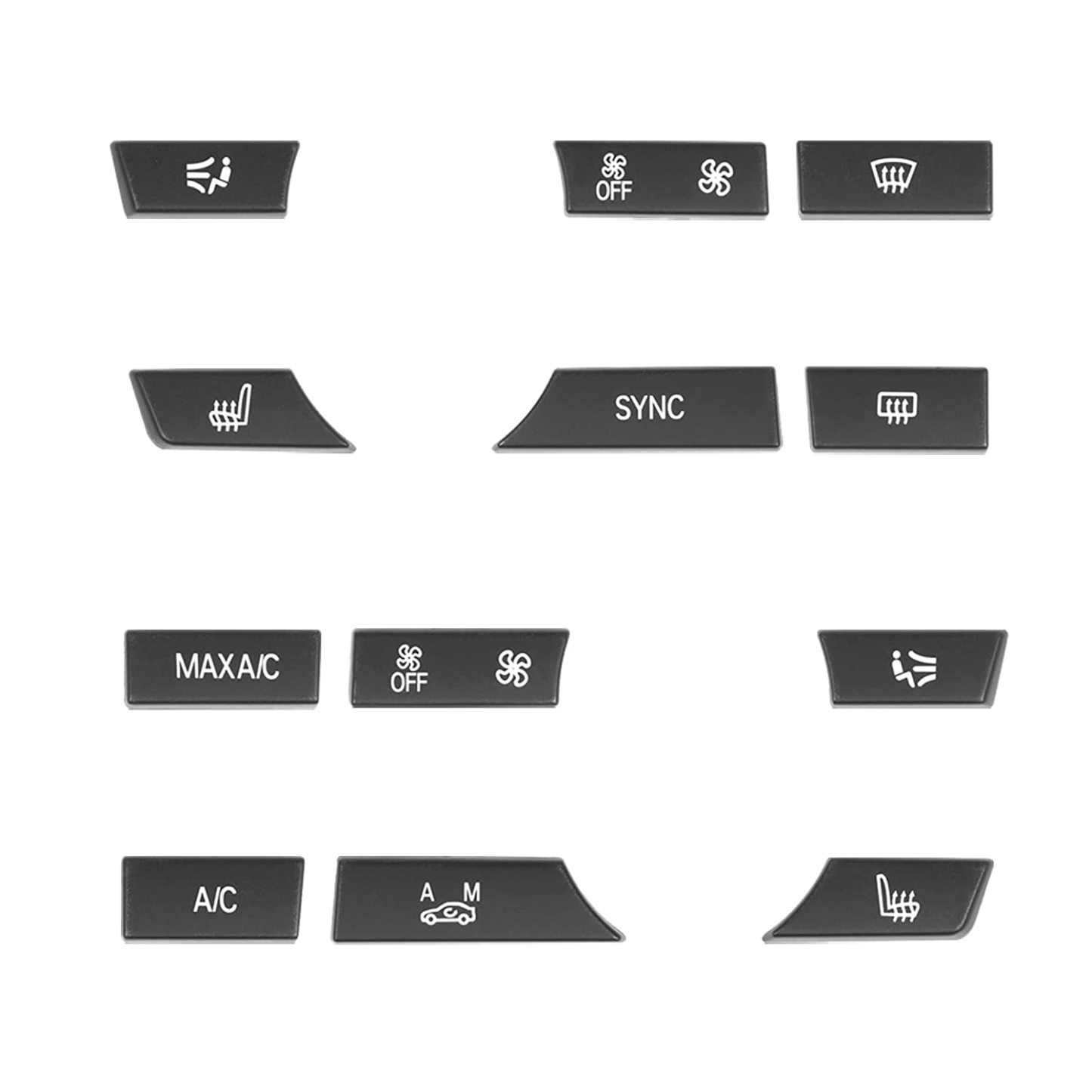 For BMW 5'/6'/7'/X5/X6 Climate Control Button Covers 12PCS | YDSSTORE