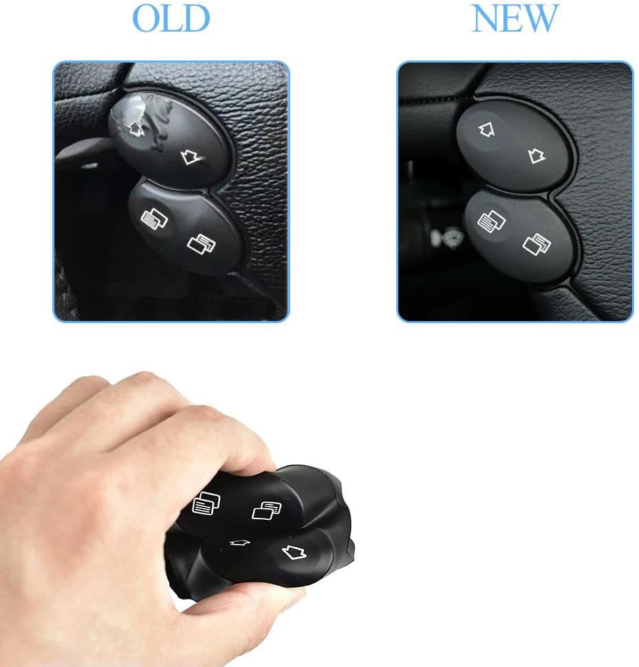 Button Trim Cover for Mercedes-Benz E/G/CLK/CLS Class W211 W463 W209 W219 E300 G55. Car Multi-Function Steering Wheel Switch Button Keys