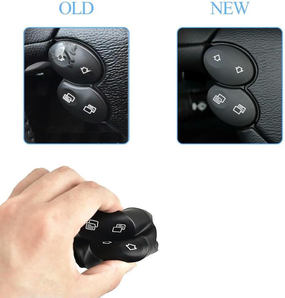 Button Trim Cover for Mercedes-Benz E/G/CLK/CLS Class W211 W463 W209 W219 E300 G55. Car Multi-Function Steering Wheel Switch Button Keys