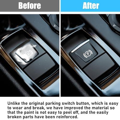 Compatible with BMW Parking Brake Button Cover for X1 F48 (2016-2019). X2 F39 (2018-2019). 2 Series F45/F46 (2014-2019) Electronic Parking Button Cover Replacement for BMW Parking Control Switch-autoydsstore