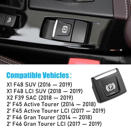 Compatible with BMW Parking Brake Button Cover for X1 F48 (2016-2019). X2 F39 (2018-2019). 2 Series F45/F46 (2014-2019) Electronic Parking Button Cover Replacement for BMW Parking Control Switch-autoydsstore