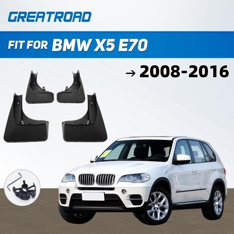 Mudflaps Splash Guards Compatible with BMW X5 E70 (2008-2016) – Durable Car Mud Flaps