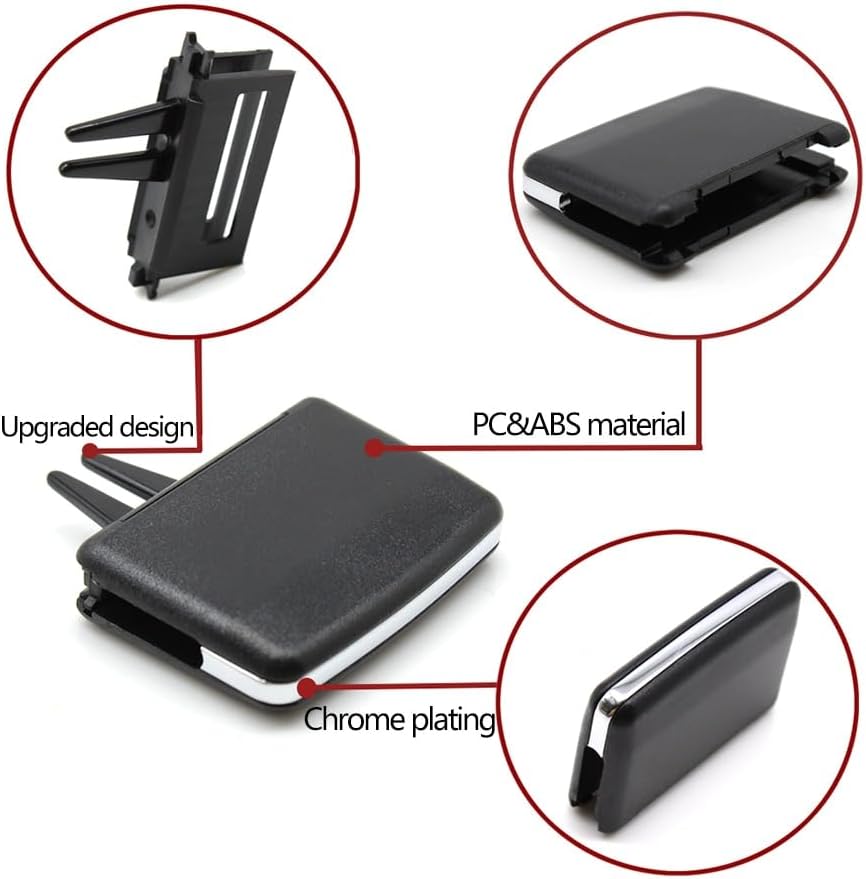 Car Rear Air Conditioning AC Vent Outlet Tab Clip Compatible With Mercedes Benz W204 C X204 GLK 180 200 220 250 300 W212 W207 E Class (Color : Beige 1PC)