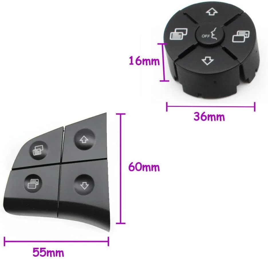 Bouton de Commutation pour Mercedes-Benz W164 W245 W251 W219 W230 W171. Boutons de Commutation Multifonctions au Volant de Voiture