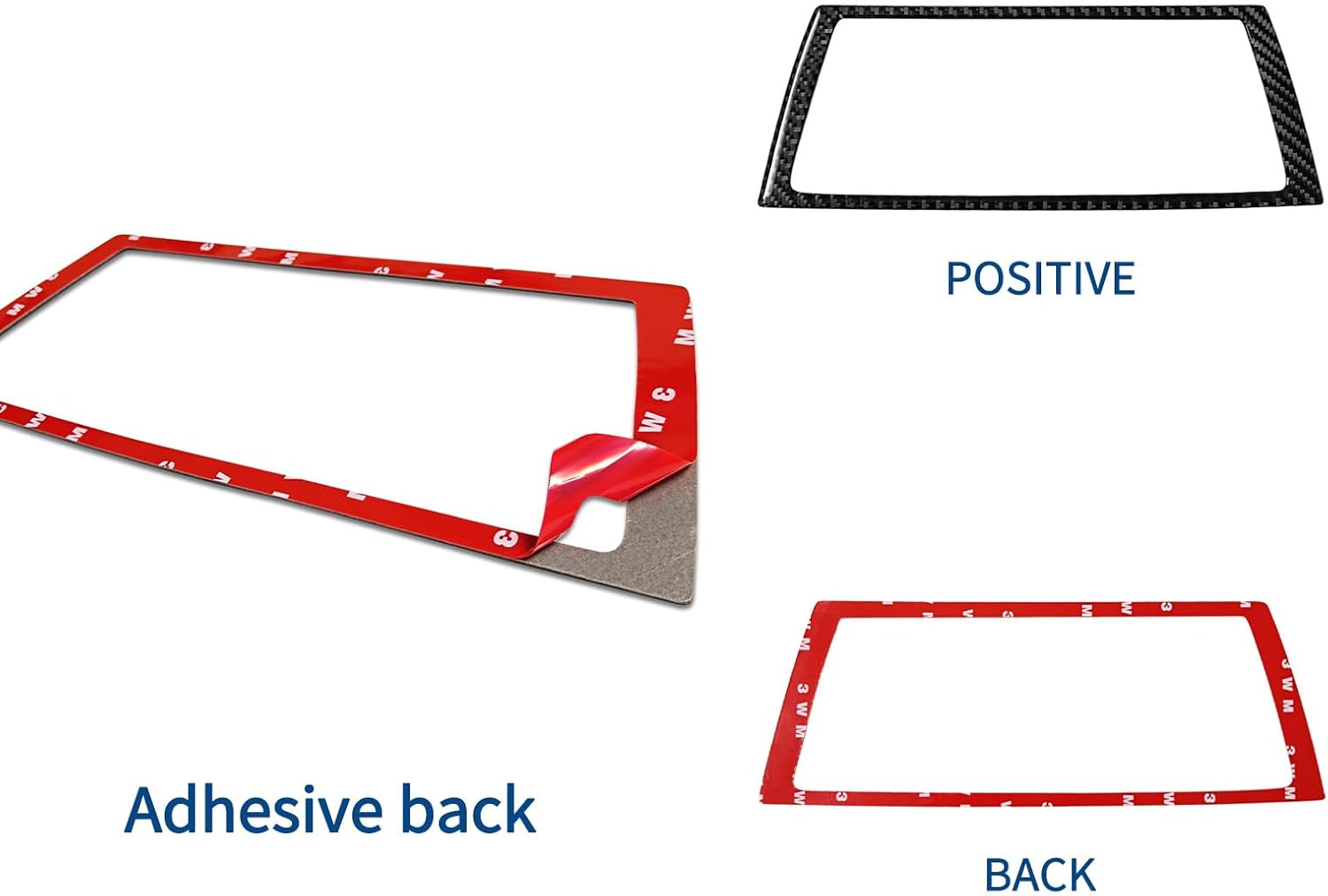 YDSSTORE Carbon Fiber Center Console Display Screen Navigation Frame Cover Trim Interior Accessories for BMW X5 E70 X6 E71 (2008-2013) – 1pc Black-autoydsstore