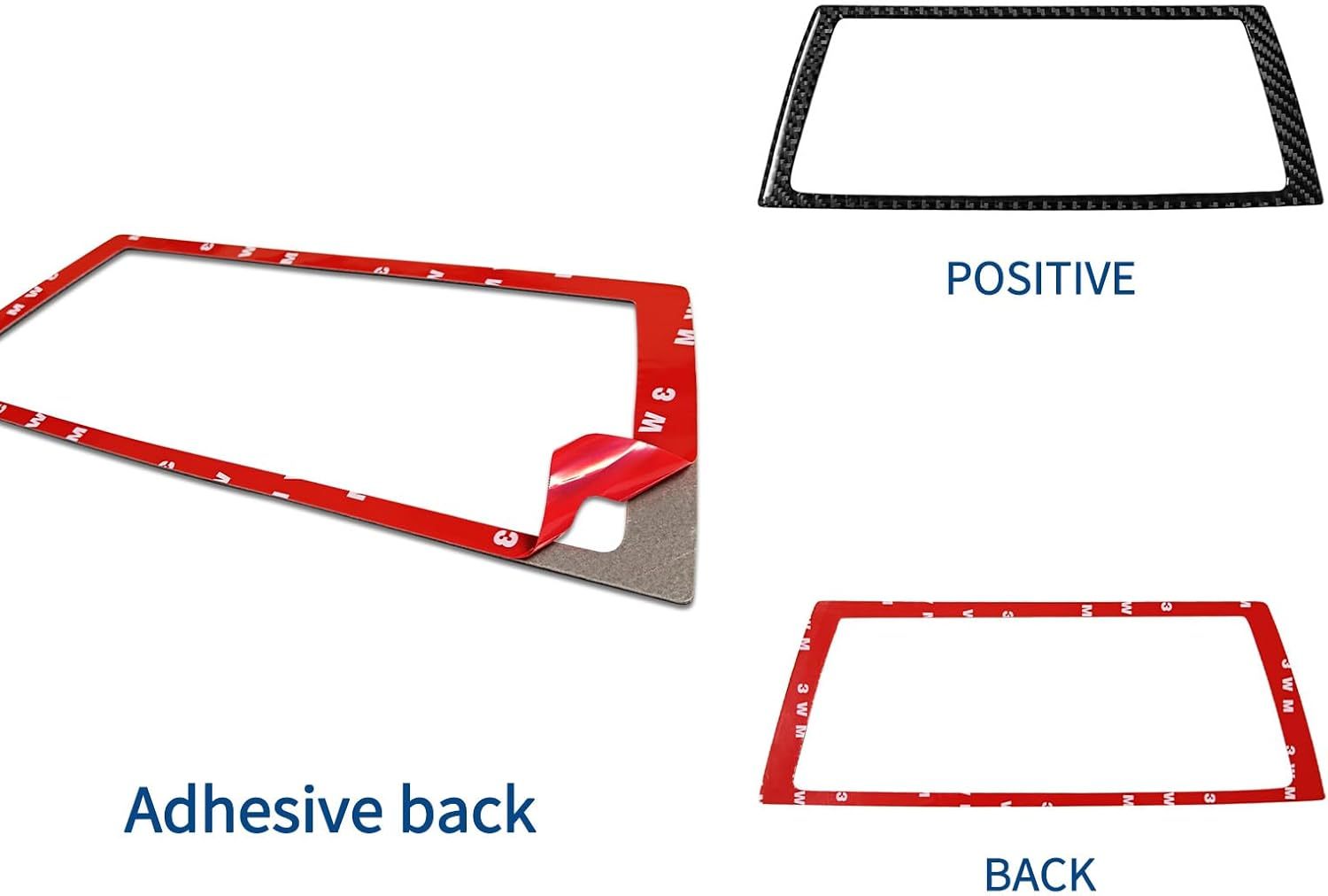 YDSSTORE Carbon Fiber Center Console Display Screen Navigation Frame Cover Trim Interior Accessories for BMW X5 E70 X6 E71 (2008-2013) – 1pc Black-autoydsstore