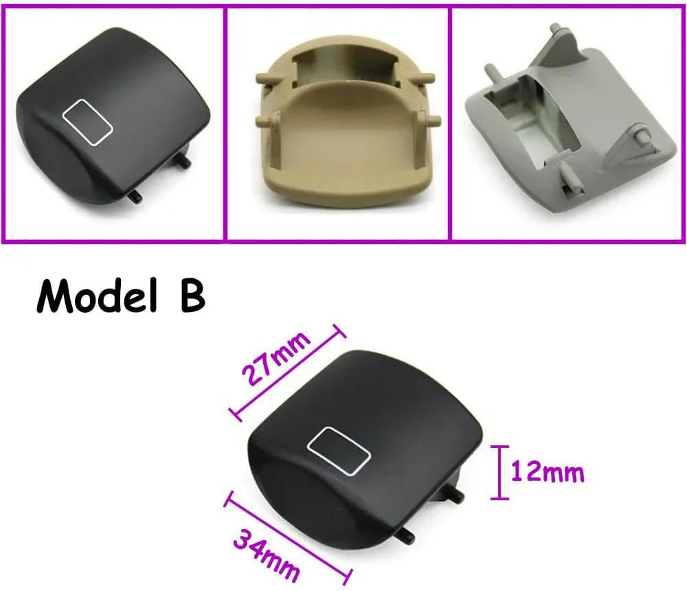 Button Trim Cover for Mercedes-Benz ML/GL/R Class W164 W251 2005-2017. Car Sunroof Window Switch Button Cover Replacement