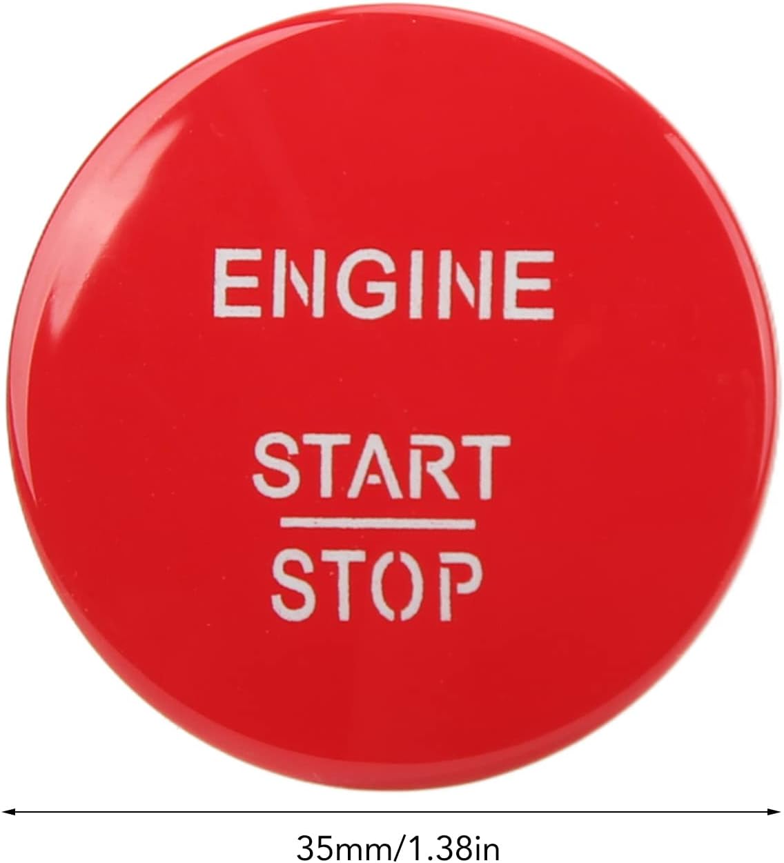 Engine Start Stop Button. ABS Alloy Start Push Button. 2215450714 Ignition Button Switch Replacement for Mercedes‑Benz CL550 E350 CLS350(Red)