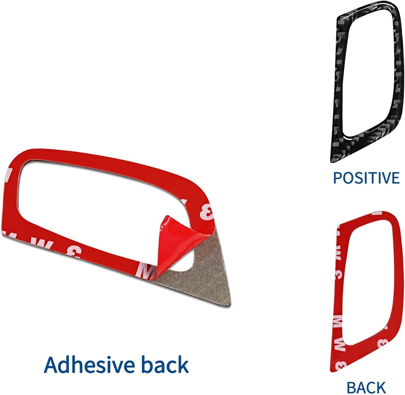 YDSSTORE Carbon Fiber Center Console Car Start/Stop Key Hole Ring Frame Cover Trim Interior Auto Accessories for BMW X5 X6 E70 E71 (2008-2013) – 1pc Black-autoydsstore