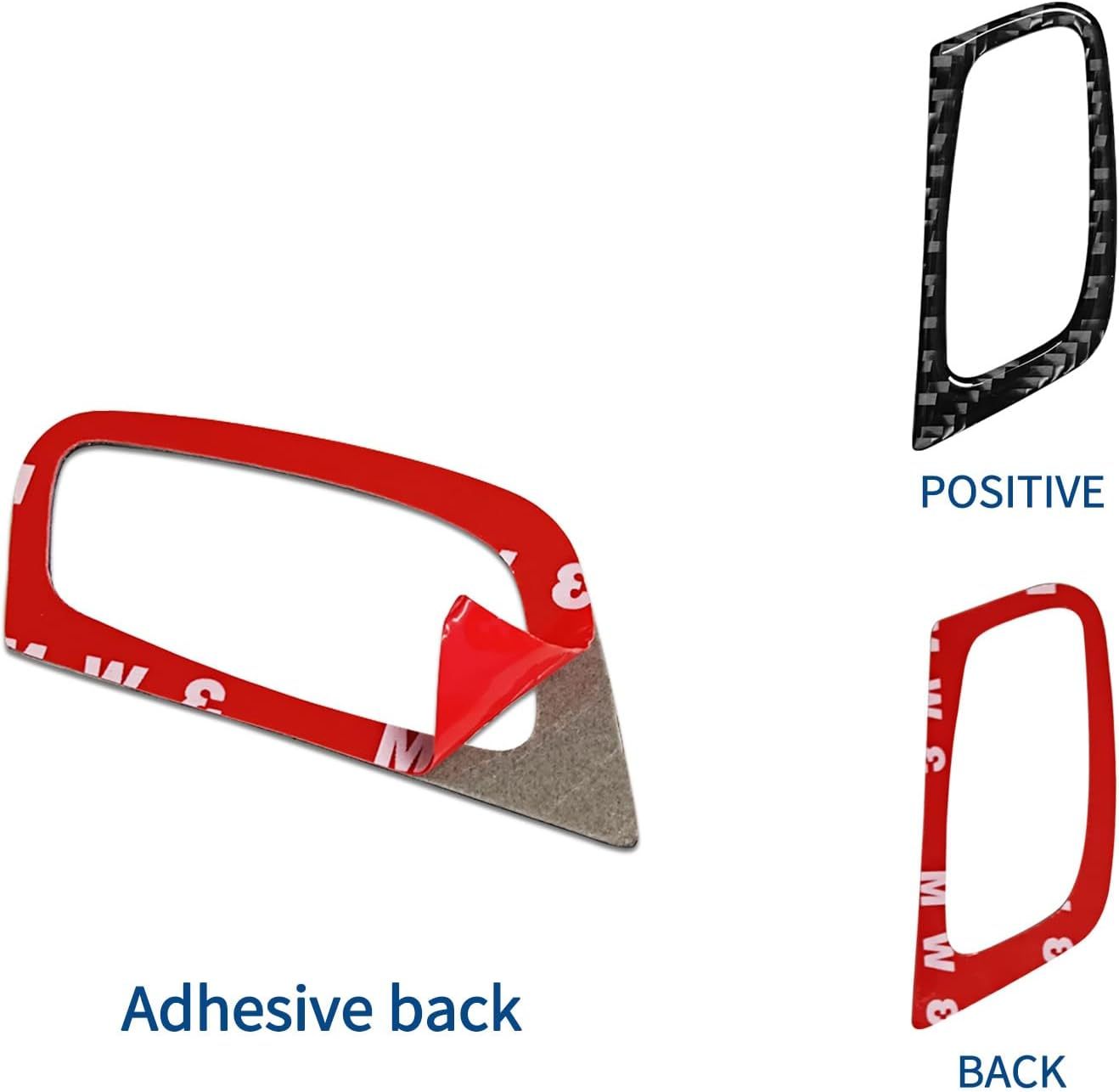 YDSSTORE Carbon Fiber Center Console Car Start/Stop Key Hole Ring Frame Cover Trim Interior Auto Accessories for BMW X5 X6 E70 E71 (2008-2013) – 1pc Black-autoydsstore