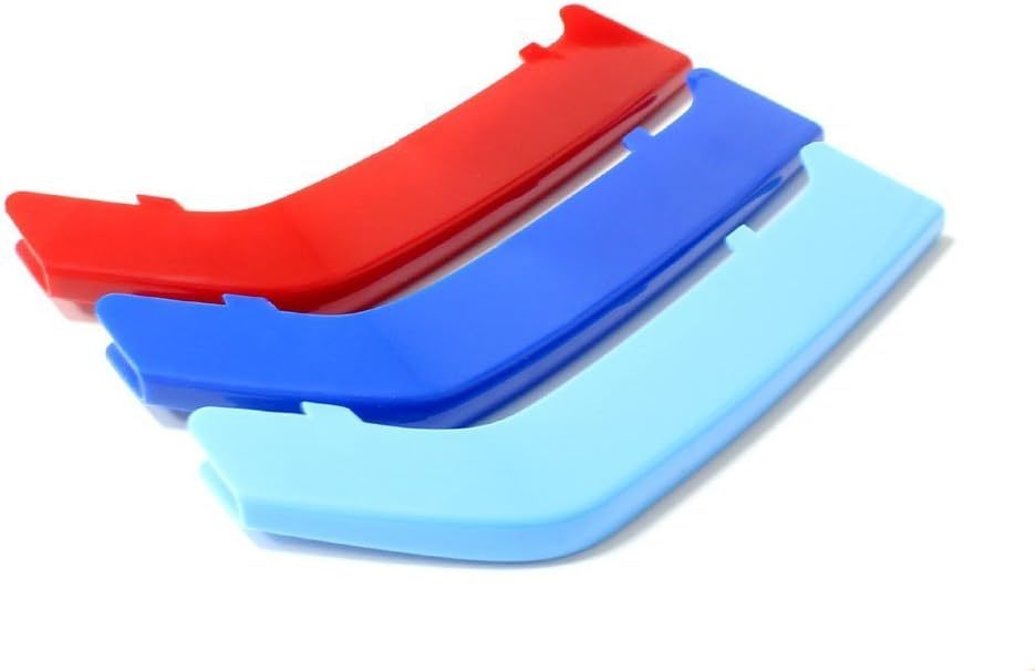 YDSSTORE M-Colored Tri Grille Insert Trim Strips for BMW 3 Series F30 & F31 (2013-2018) | Compatible with 8-Beam Black Grilles | Easy Clip-on Installation-autoydsstore