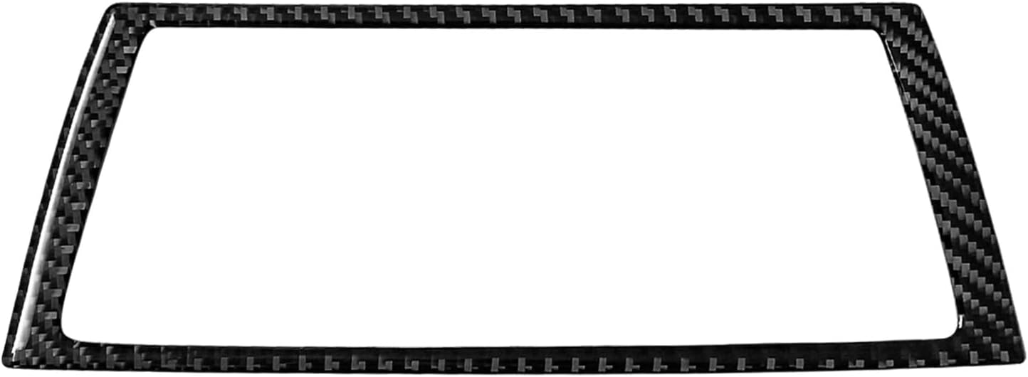 YDSSTORE Carbon Fiber Center Console Display Screen Navigation Frame Cover Trim Interior Accessories for BMW X5 E70 X6 E71 (2008-2013) – 1pc Black-autoydsstore