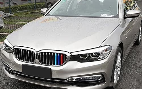 YDSSTORE M-Colored Tri Grille Insert Trim Strips for BMW 5 Series G30 & G31 (2017-2020) | Compatible with 9-Beam Front Grilles | Easy Clip-on Installation-autoydsstore