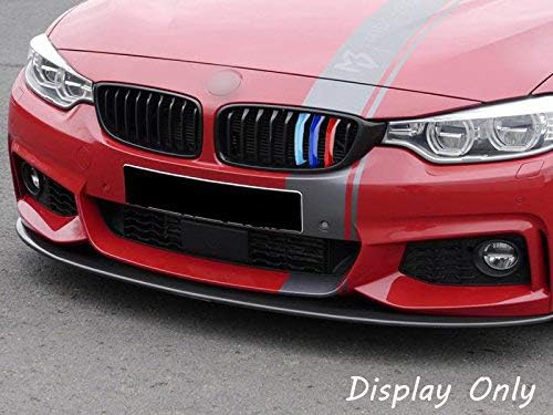 YDSSTORE M-Colored Tri Grille Insert Trim Strips for BMW 4 Series F32 F33 F36 (2014-2018) | Compatible with 9-Beam Black Curved Grilles | Easy Clip-on Installation-autoydsstore