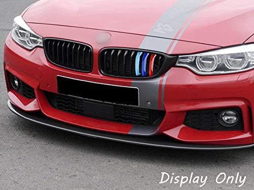 YDSSTORE M-Colored Tri Grille Insert Trim Strips for BMW 4 Series F32 F33 F36 (2014-2018) | Compatible with 9-Beam Black Curved Grilles | Easy Clip-on Installation-autoydsstore