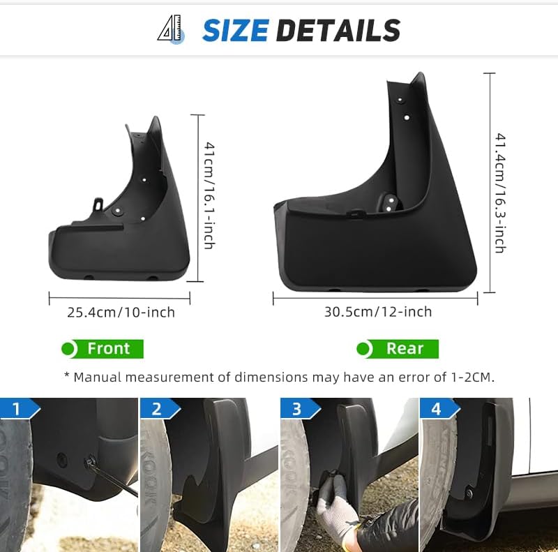 Mudflaps Splash Guards Compatible with BMW X5 E70 (2008-2016) – Durable Car Mud Flaps