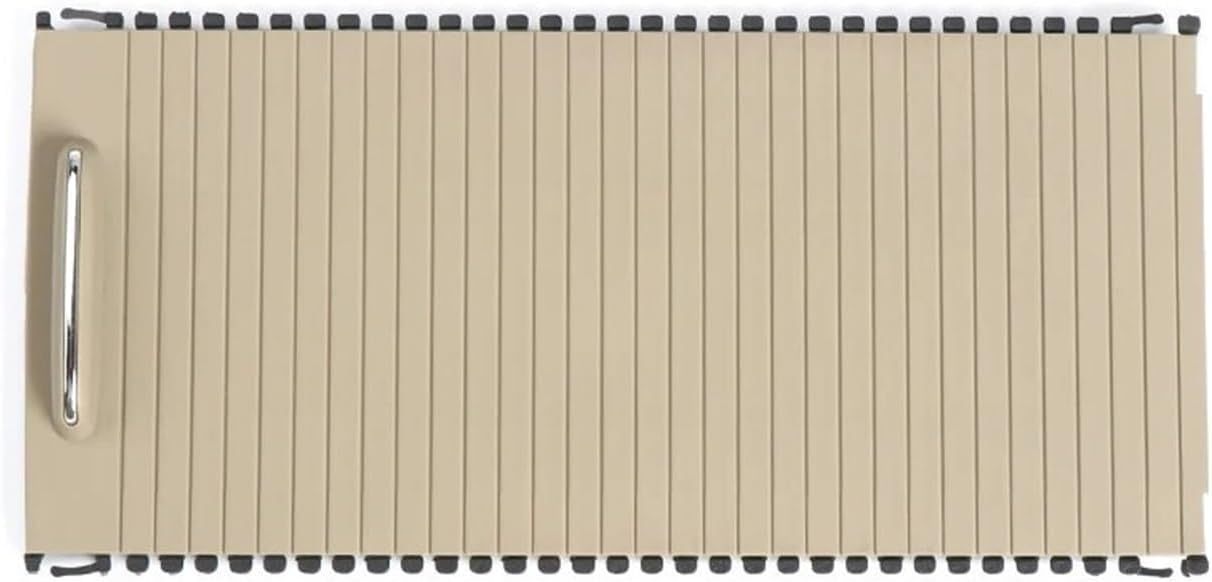 Auto Console Bekerhouder Blind Cover Rits Rolling Gordijn, for Mercedes-Benz, W204 C Klasse W212 E Klasse C180 C200 C220 E200 E260 Rolgordijn middenconsole (Size : Beige)