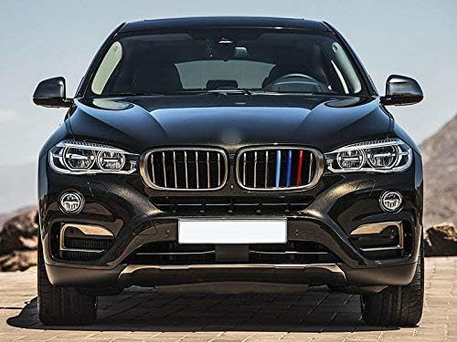 YDSSTORE  M-Colored Tri Grille Insert Trim Strips for BMW X6 F16 (2017+) | Compatible with 7-Beam Front Grilles | Easy Clip-on Installation-autoydsstore