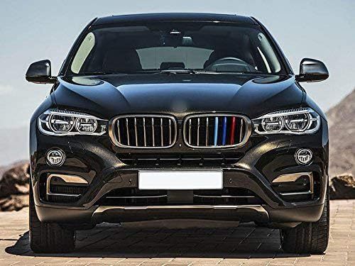 YDSSTORE  M-Colored Tri Grille Insert Trim Strips for BMW X6 F16 (2017+) | Compatible with 7-Beam Front Grilles | Easy Clip-on Installation-autoydsstore