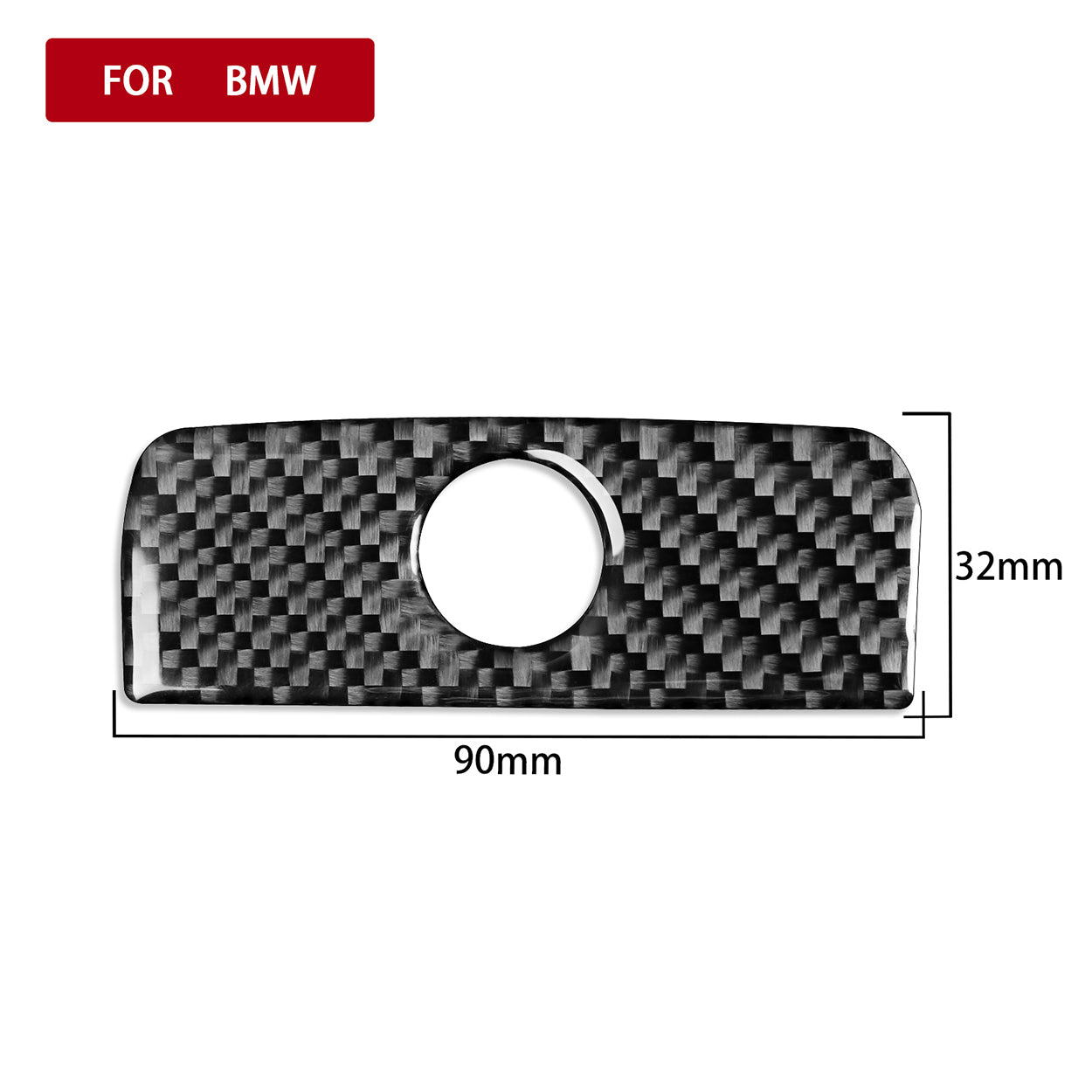 YDSSTORE Carbon Fiber  Car Passenger Position Glove Storage Box Handle Switch Panel Decoration Sticker Compatible with BMW X1 E84 2013 2014 2015 Auto Interior Trim Accessories 1pc-autoydsstore