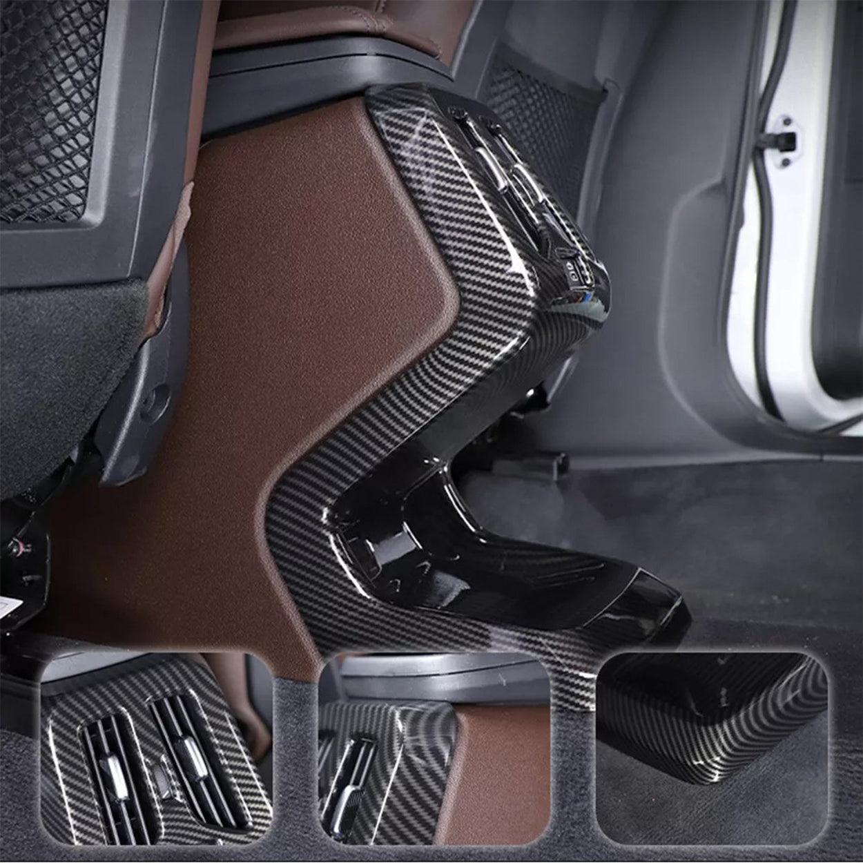 ABS Carbon Fiber  Rear Air Vent Anti-Kick Cover Trim for BMW X1 U11 2023-2024-autoydsstore