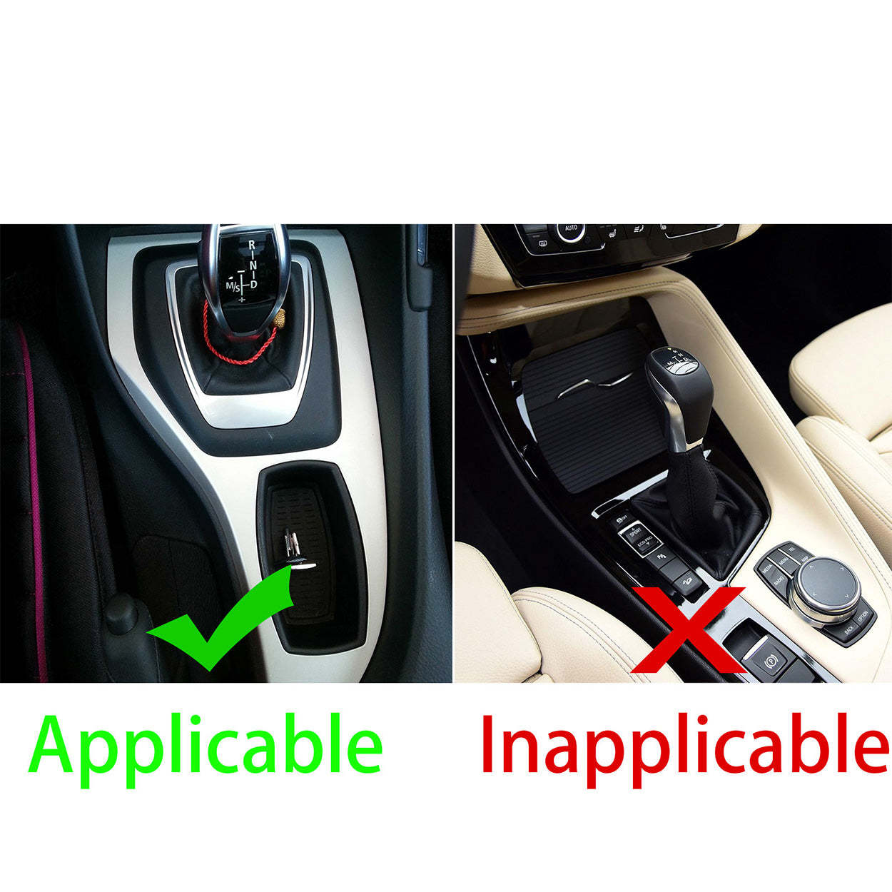 YDSSTORE Carbon Fiber  Center Console Shift Panel Gear Transmission Cover Decoration Sticker Set (3pcs) | Premium Interior Trim for BMW X1 E84 (2013-2015)-autoydsstore