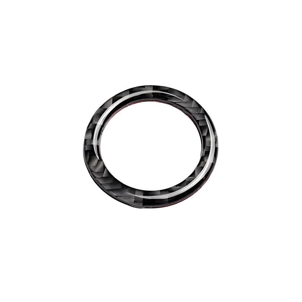 YDSSTORE  Real Premium Carbon Fiber Car Engine Start Stop Ignition Button Key Ring Cover Interior Trim Compatible with BMW 3 Series E90 E92 E93 328i 335i 2009 2010 2011 2012 2012 Accessories Black-autoydsstore