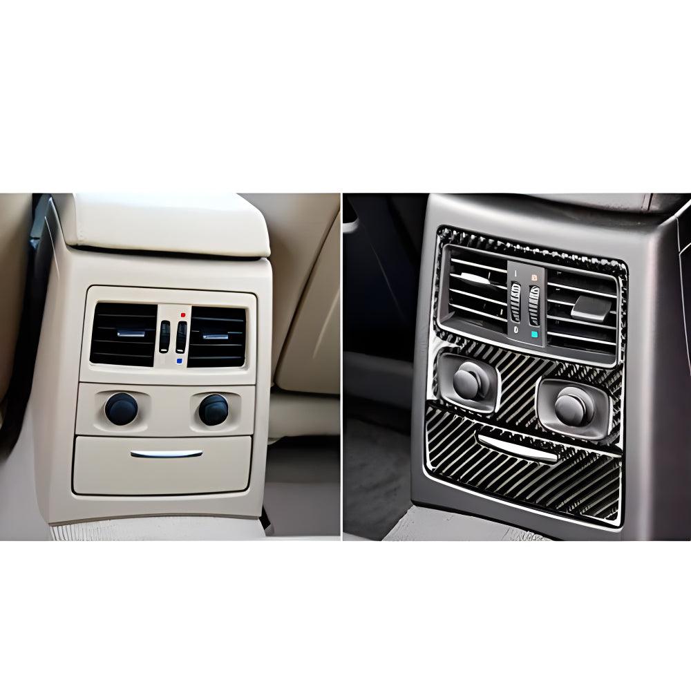 YDSSTORE Real Premium Carbon Fiber Car Rear Seat Air Conditioner Vent Cover Interior Trim Compatible with BMW E90 E92 325i 328i 330i 335i 2006 2007 2008 2009 2010 2011 2012 Accessories Black - B-autoydsstore