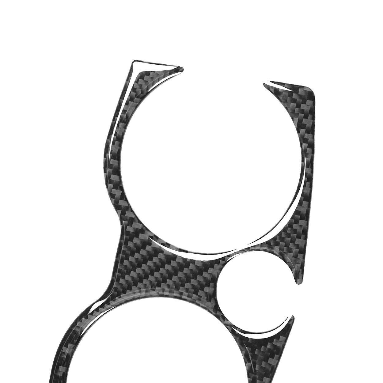 YDSSTORE  Real Carbon Fiber Center Console Cup Holder Decoration Decal | Premium Soft Carbon Fiber Interior Trim for BMW 5 Series G30 G38 530i 540i (2017-2023)-autoydsstore