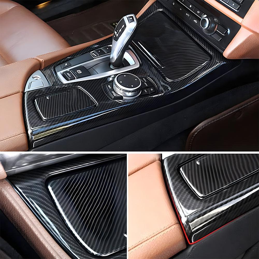 Auto Gear Shift Panel Trim Cover Fit for BMW 5 Series F10 2011-2016 Car Interior Center Console Gear Shift Box Panel Frame Cover Trim Decoration Car Interior Accessories(Carbon Fiber)-autoydsstore