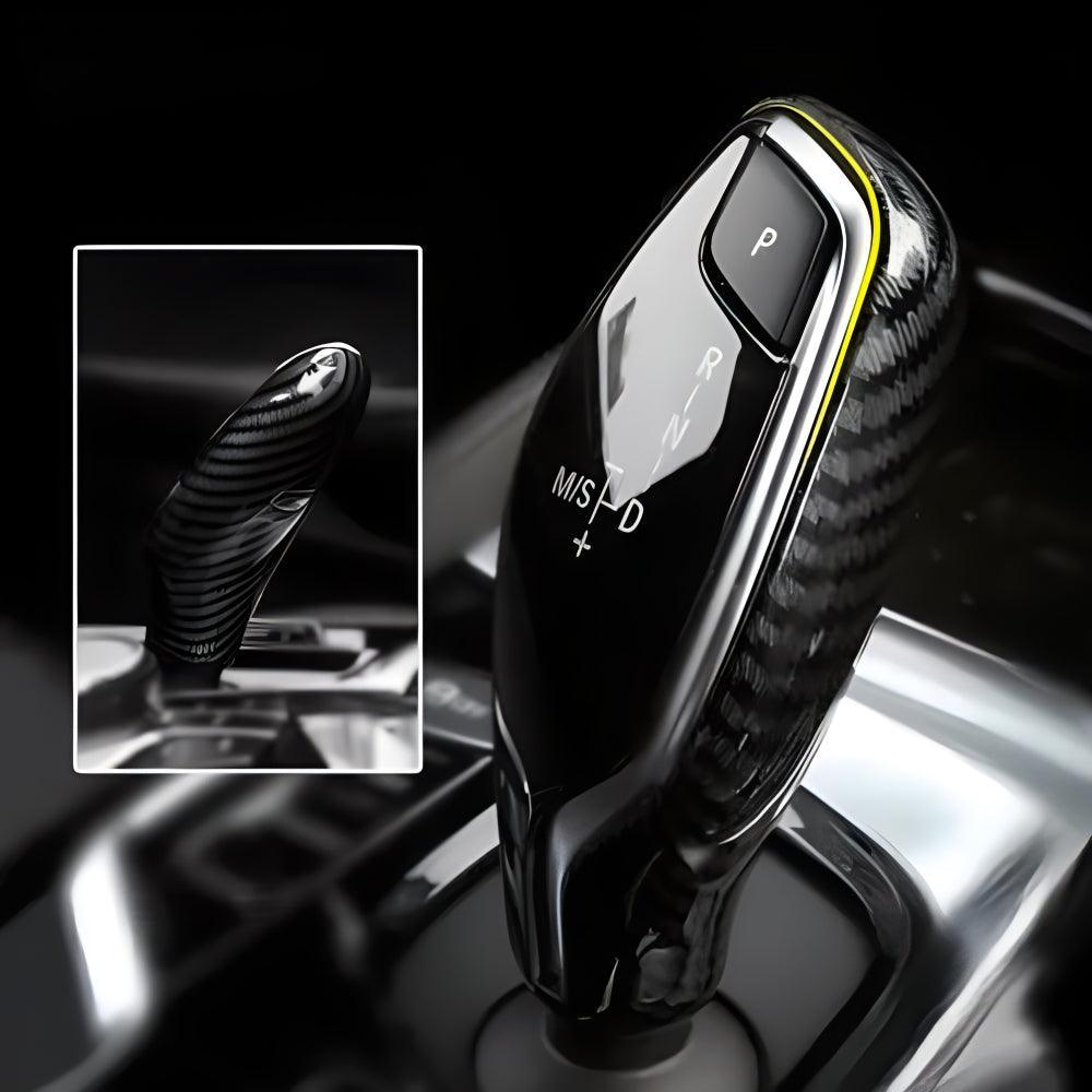 YDSSTORE Car Sticker Decals Gear Shift Knob Cover Carbon Color ABS Trim fits for BMW G30 G31 BMW 5 Series 6GT G32 G11 G12 X3 G01 X4 G02 Accessories-autoydsstore