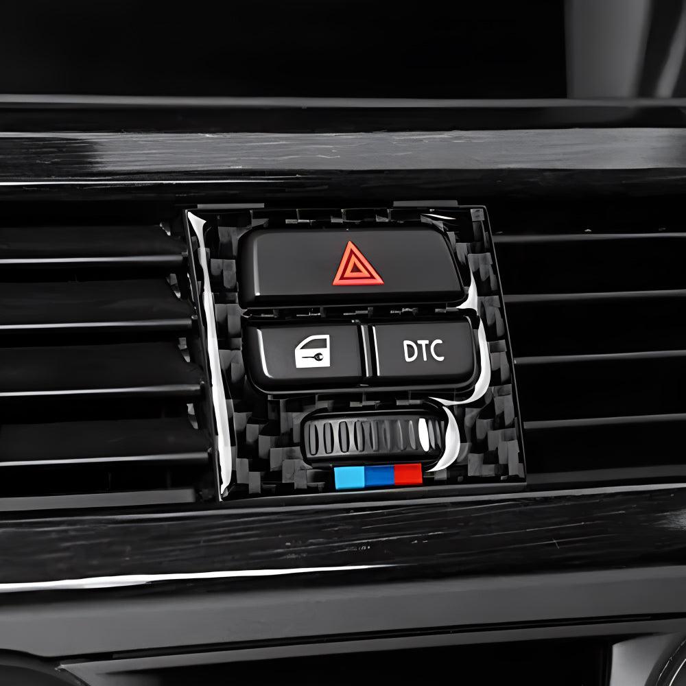 Car Center Console Panel Trim AC Vent Air Conditioner Sticker Carbon Fiber Decal fits for BMW E90 E92 E93 2006 2007 2008 2009 2010 2011 Accessories (Version A)-autoydsstore