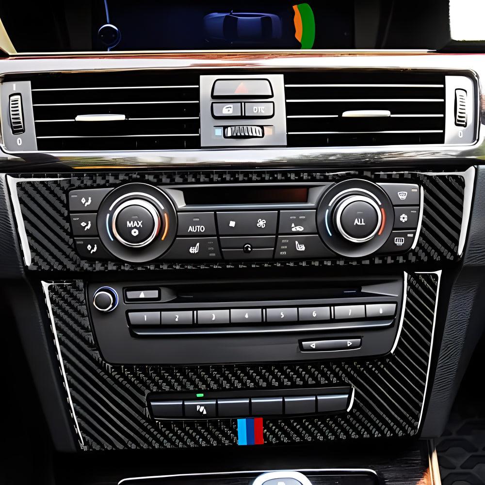 Car CD Cover Decal Carbon Fiber Trim Sticker Compatible with BMW E90 E92 E93 2006 2007 2008 2009 2010 2011 Interior Accessories (Style A)-autoydsstore