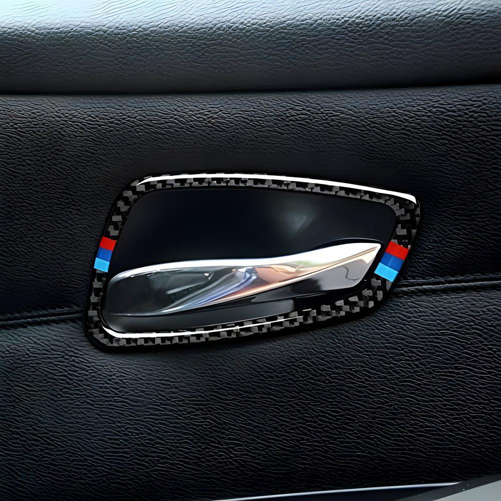 2PCS Car Door Bowl Frame Sticker Decal Carbon Fiber Trim fits for BMW 3 Series E90 E91 E92 E93 2006-2011 Interior Accessories-autoydsstore