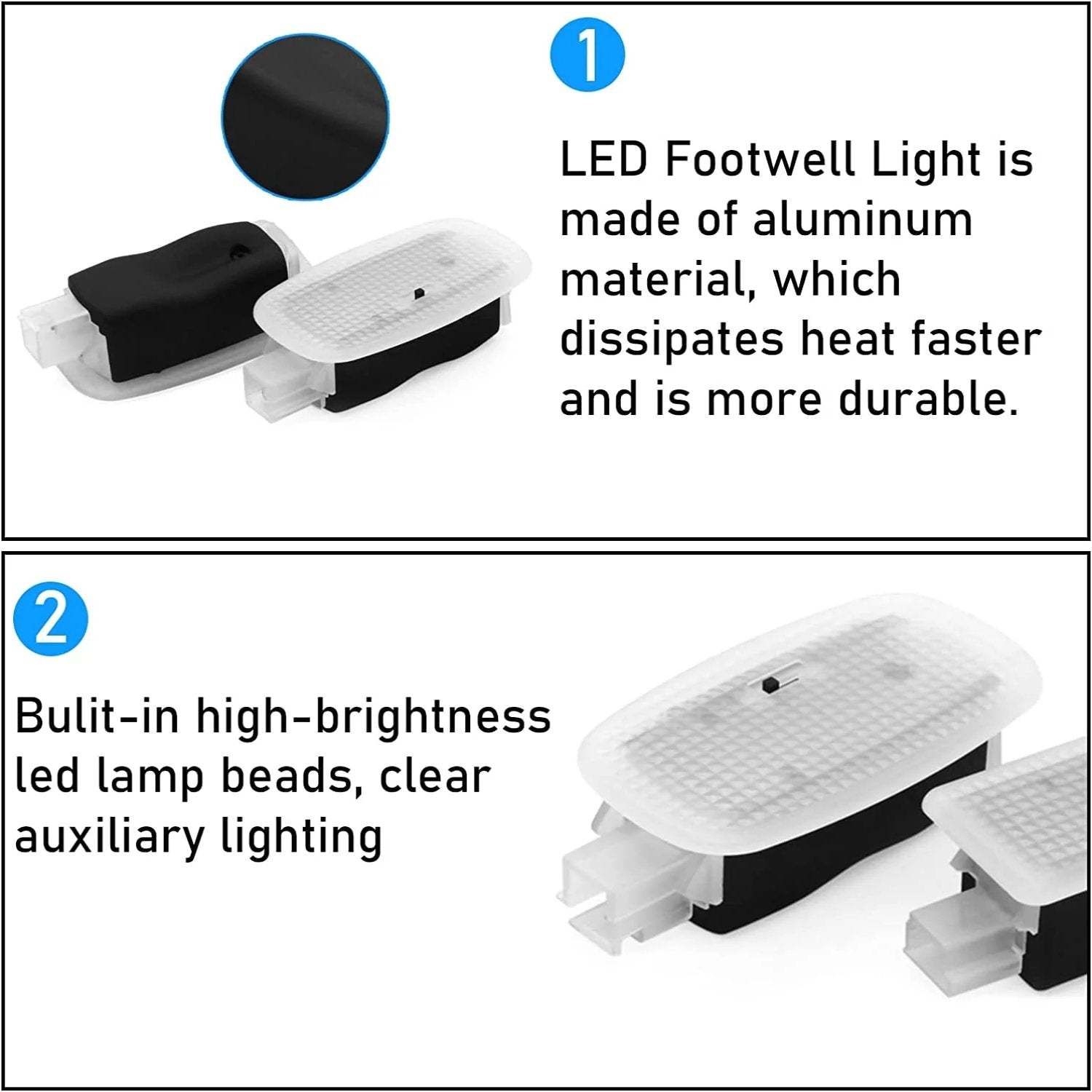 Upgraded For Mercedes Benz Ambient Footwell lighting