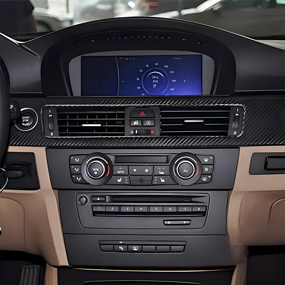 YDSSTORE  Real Premium Carbon Fiber Car Central Air Conditioner Vent Outlet Cover Interior Trim Compatible with BMW 3 Series E90 E92 E93 318i 320i 325i 328i 330i 335i 2006-2012 Accessories Black-autoydsstore