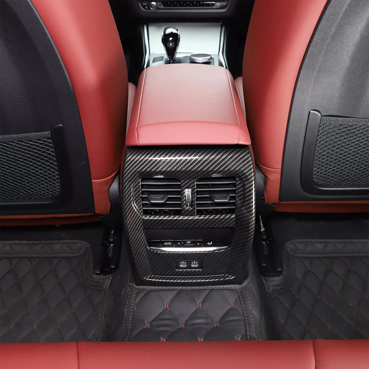 Carbon Fiber Style Rear Air Vent Outlet Frame Trim for BMW 4 Series G22 G23 (2020-2024)-autoydsstore